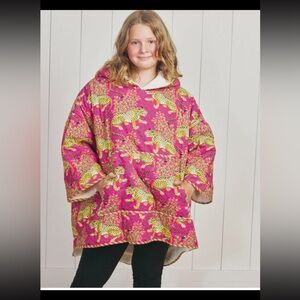 Printfresh Bagheera hot pink cozy youth  blanket hoodie